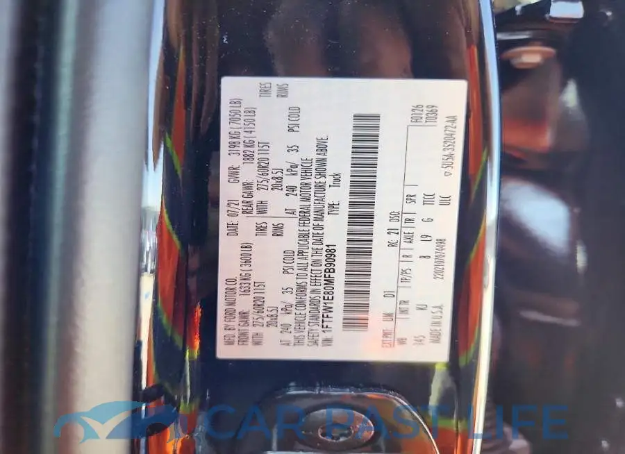 1FTFW1E80MFB90981# 12