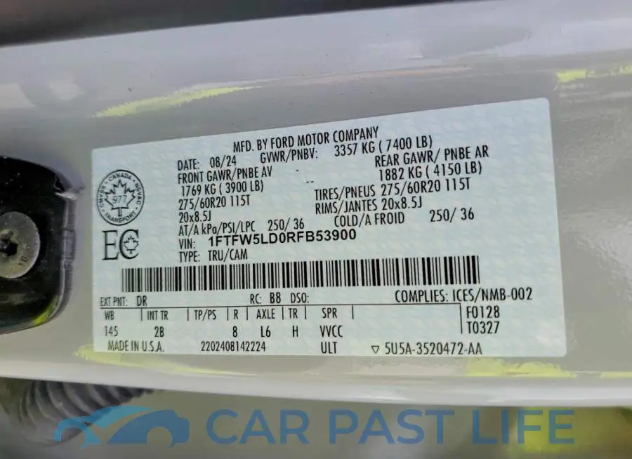 1FTFW5LD0RFB53900# 13
