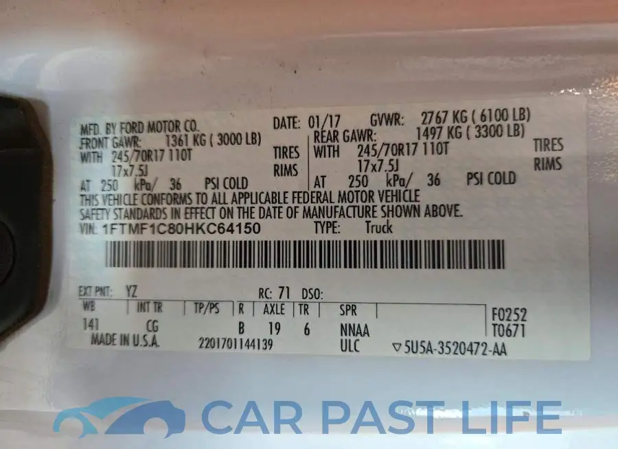 1FTMF1C80HKC64150# 12