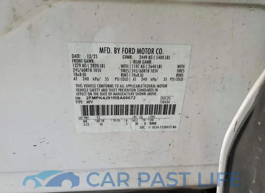 2FMPK4J91RBA69672# 13