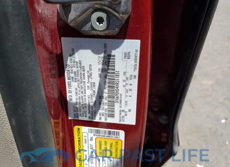 3FA6P0HD4HR311851# 12