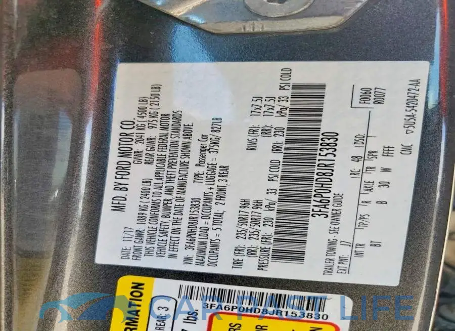 3FA6P0HD8JR153830# 12