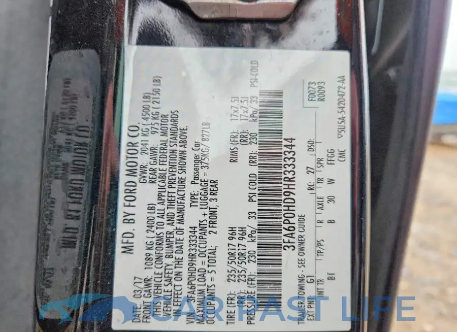 3FA6P0HD9HR333344# 13