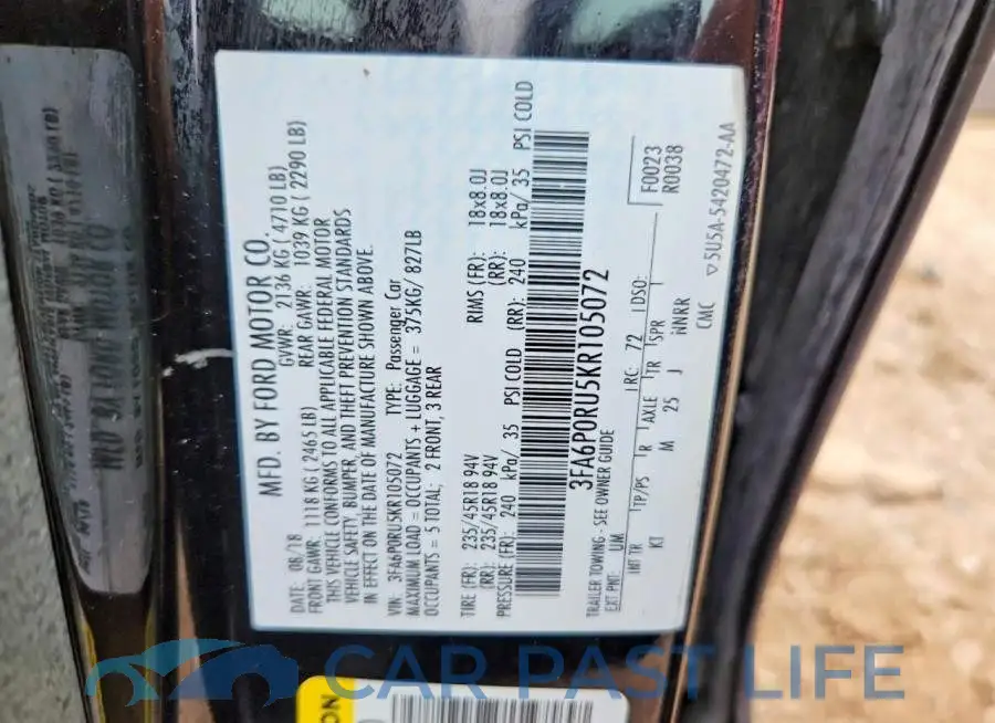 3FA6P0RU5KR105072# 12