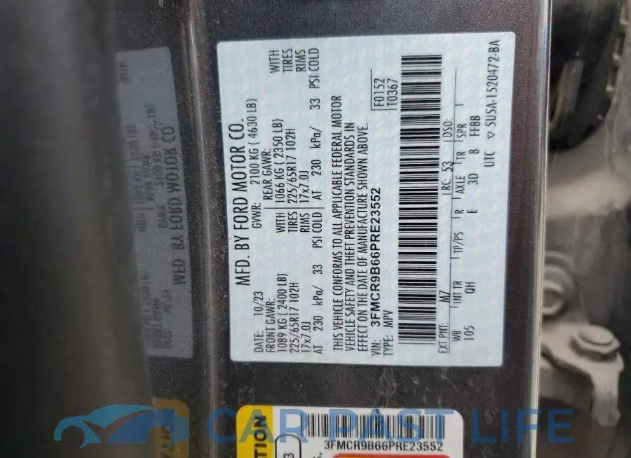 3FMCR9B66PRE23552# 12