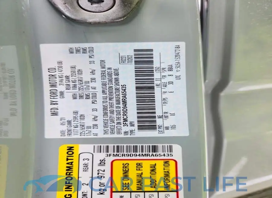 3FMCR9D94MRA65435# 12