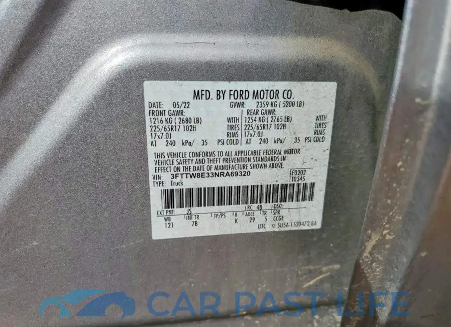 3FTTW8E33NRA69320# 13