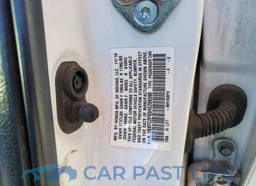 19XFC2F85HE206590# 13