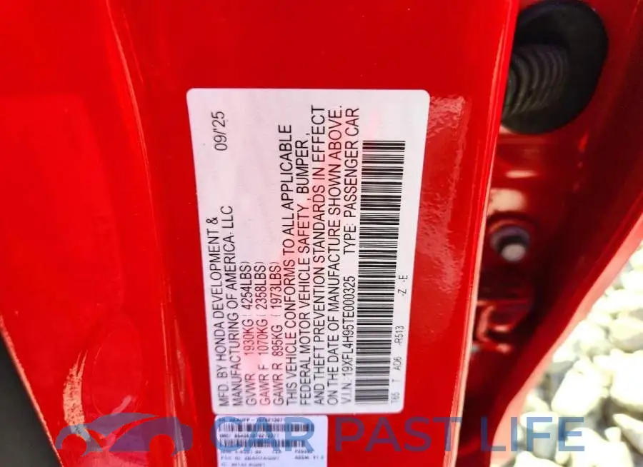 19XFL4H95TE000325# 12