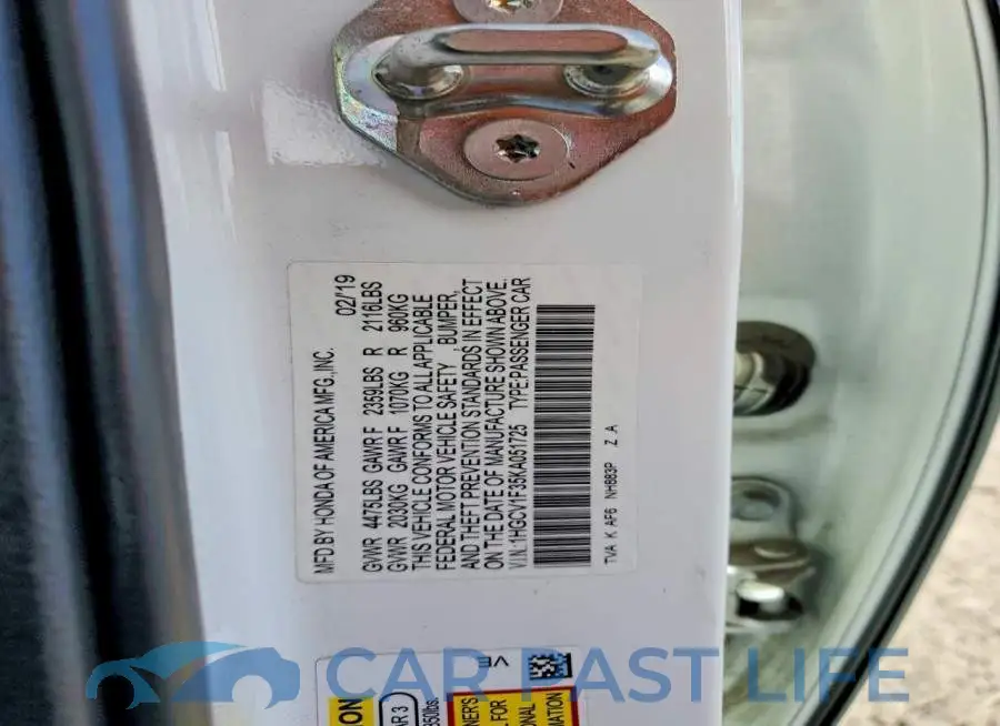 1HGCV1F35KA051725# 12