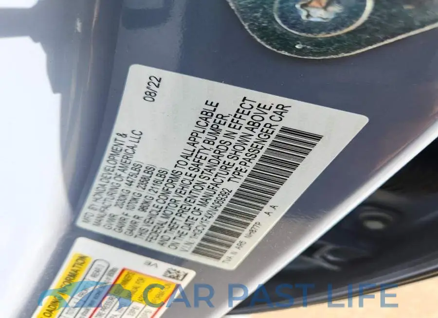1HGCV1F4XNA069392# 13