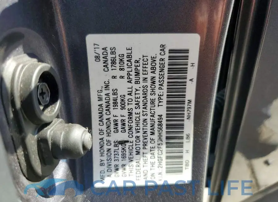 2HGFC2F55HH568494# 12