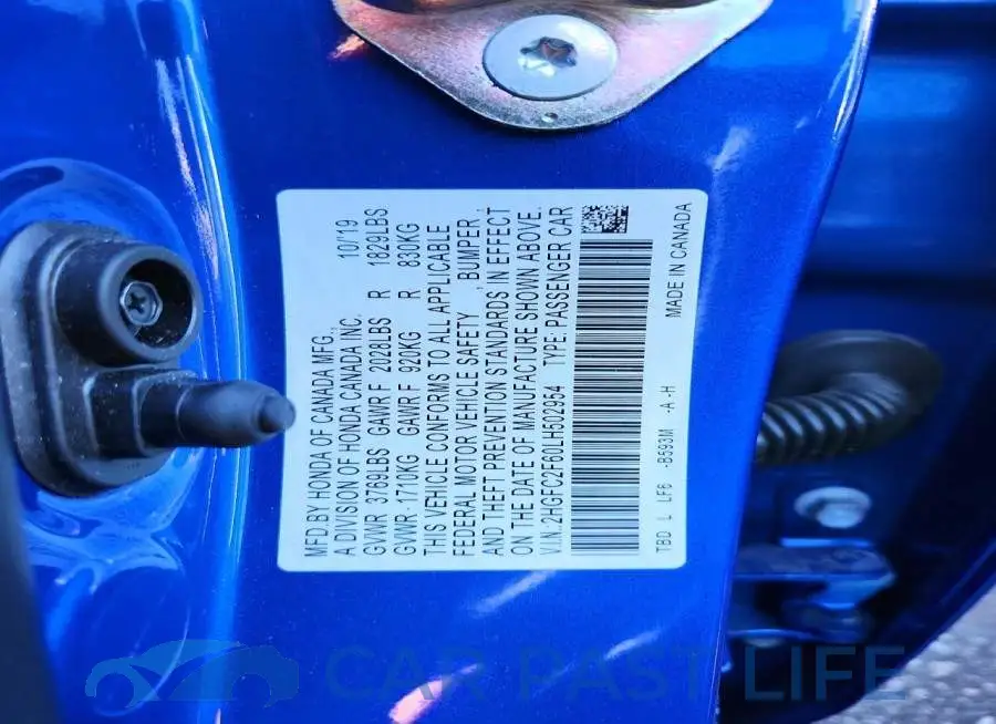 2HGFC2F60LH502954# 13