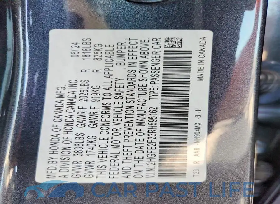 2HGFE2F23RH595162# 12