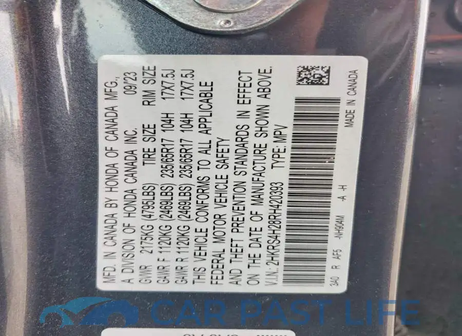2HKRS4H28RH420393# 13