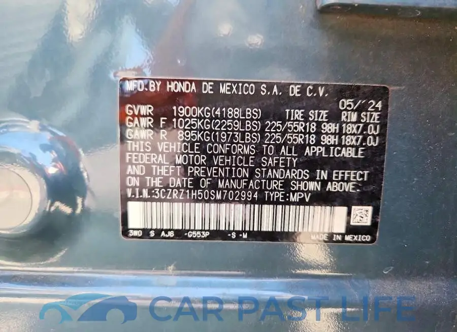 3CZRZ1H50SM702994# 13