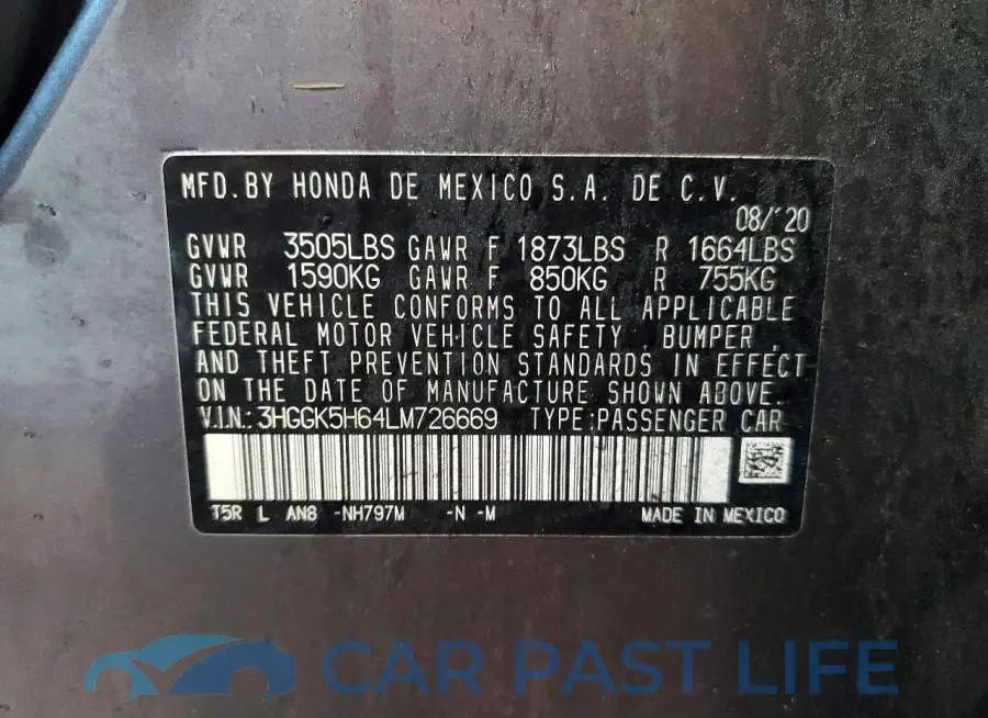 3HGGK5H64LM726669# 12