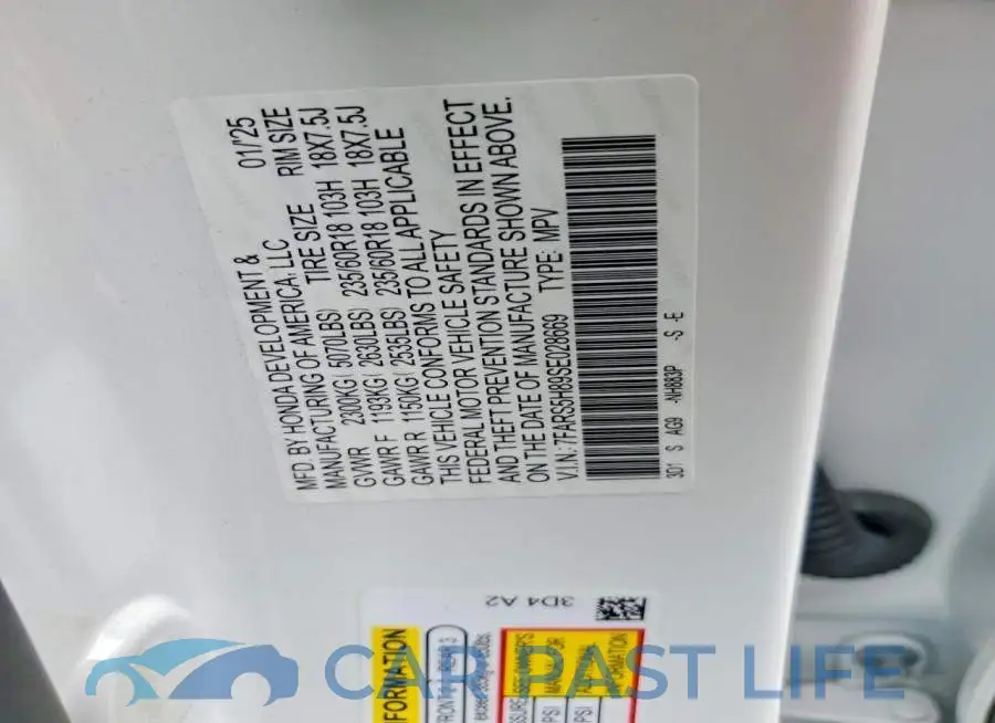 7FARS5H89SE028669# 13