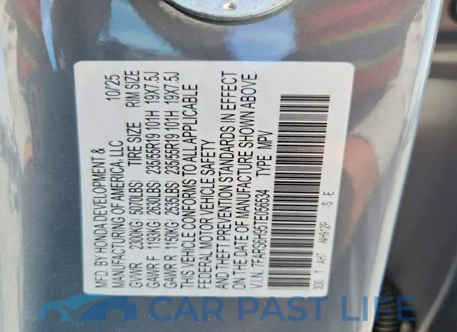 7FARS6H95TE056534# 12