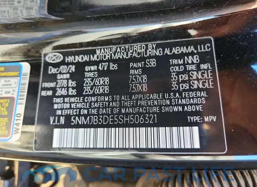 5NMJB3DE5SH506321# 14