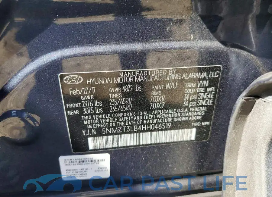 5NMZT3LB4HH046519# 13