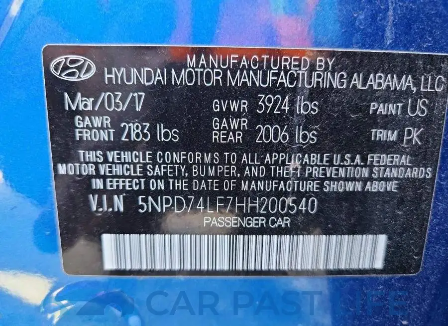 5NPD74LF7HH200540# 12