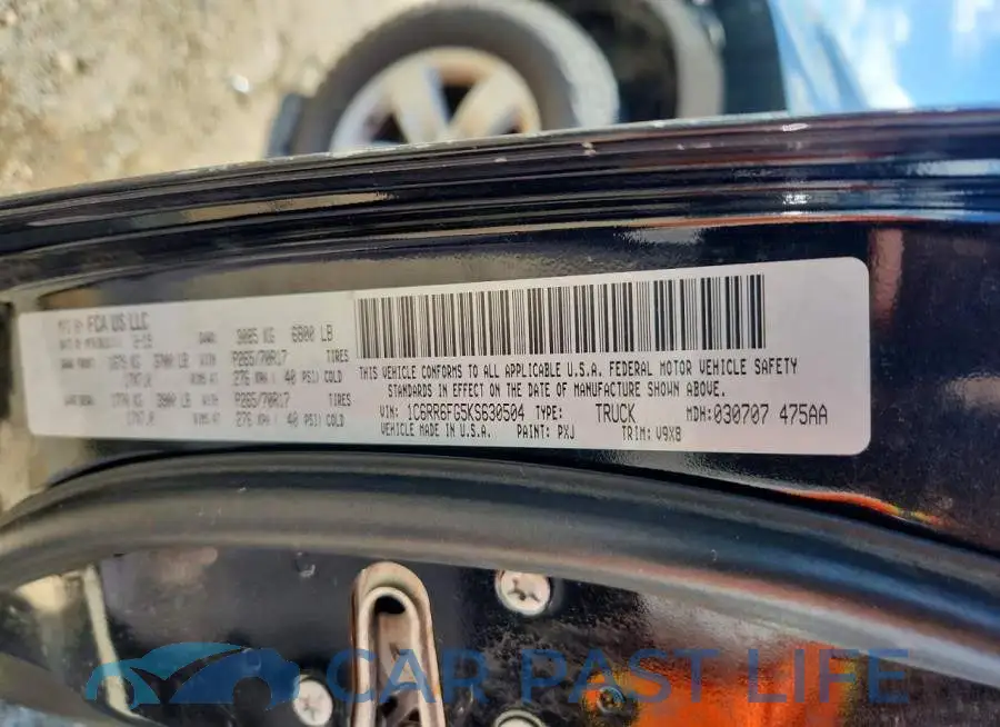 1C6RR6FG5KS630504# 12