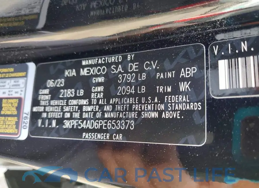 3KPF54AD6PE653373# 12