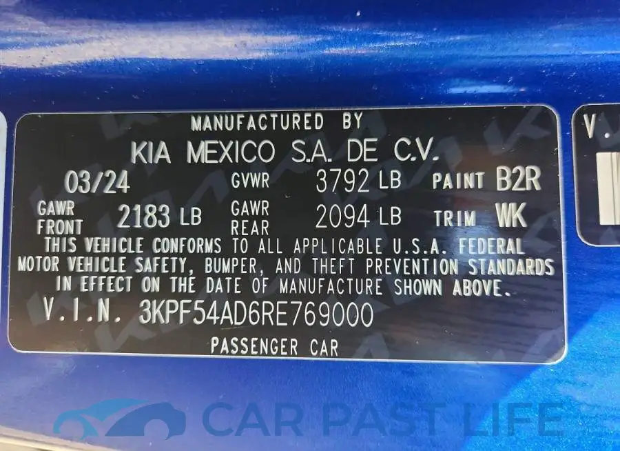 3KPF54AD6RE769000# 13