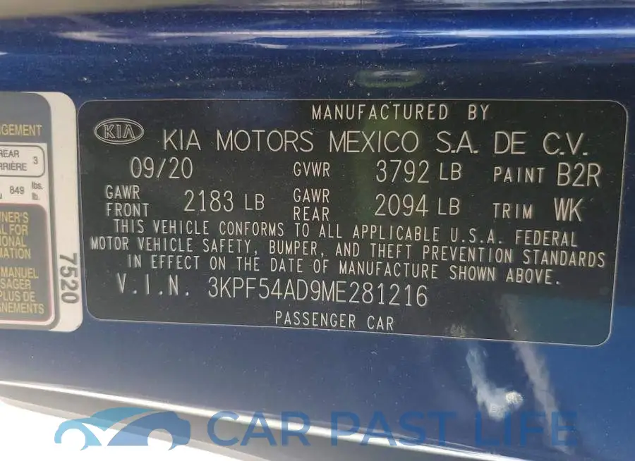 3KPF54AD9ME281216# 12