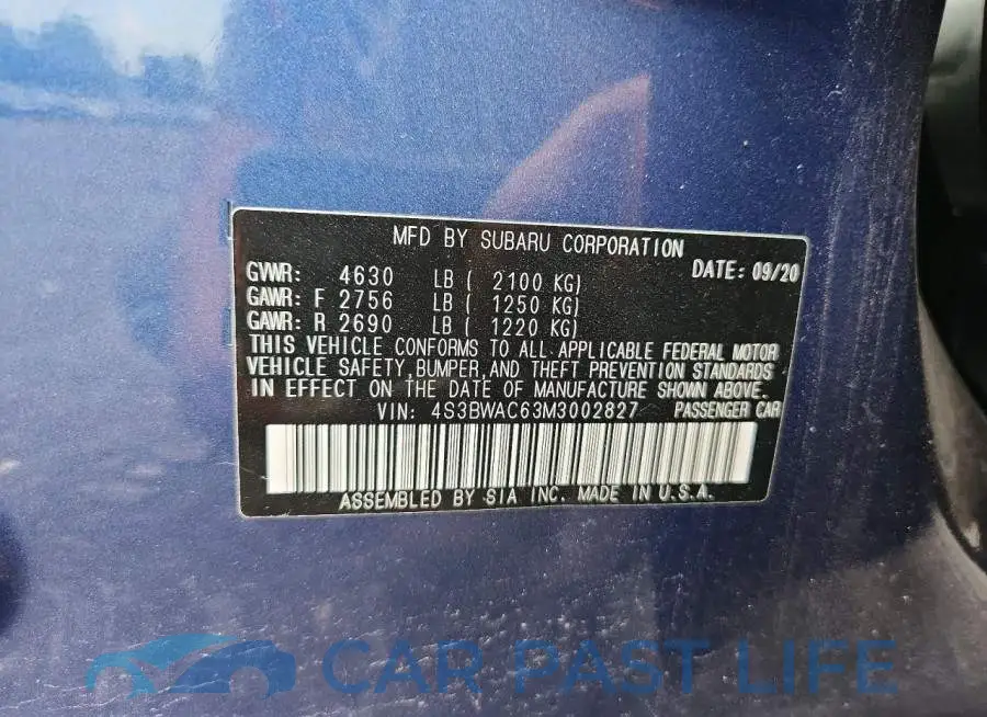 4S3BWAC63M3002827# 12