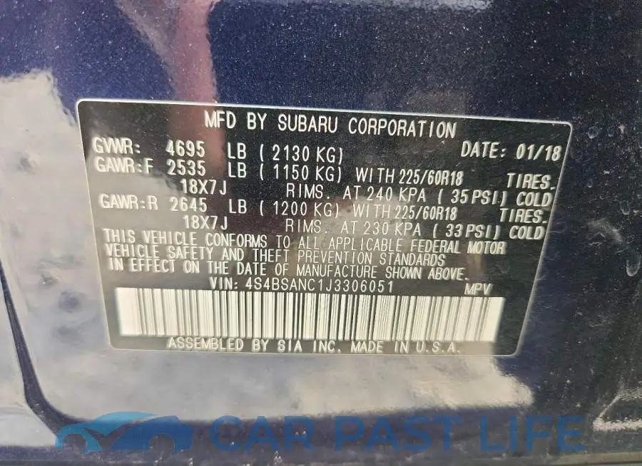 4S4BSANC1J3306051# 14