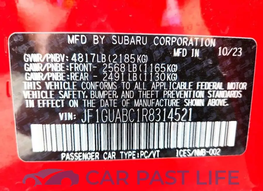 JF1GUABC1R8314521# 13