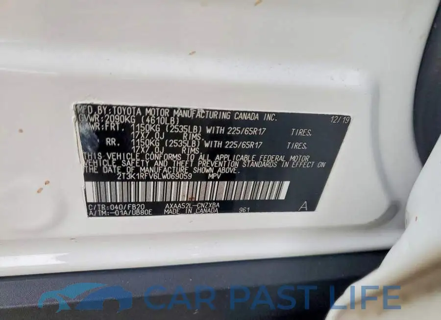 2T3K1RFV6LW069059# 12