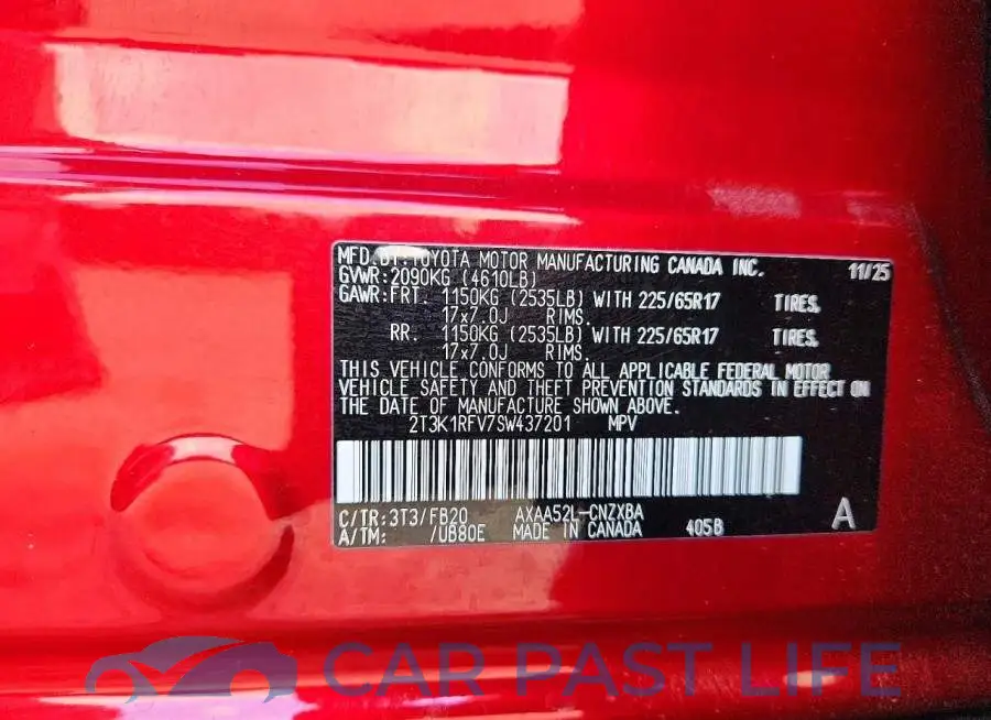 2T3K1RFV7SW437201# 13