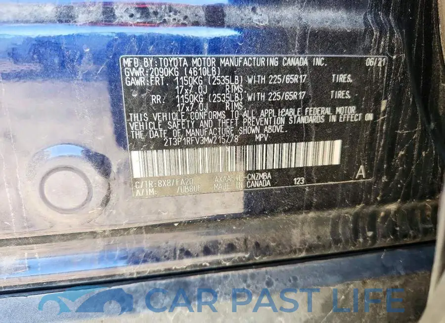 2T3P1RFV3MW215778# 13