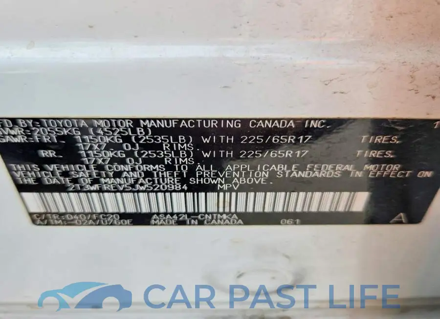 2T3WFREV5JW520984# 12