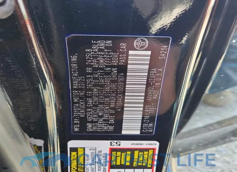 4T1DAACK1SU591674# 13