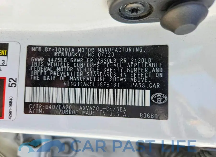 4T1G11AK5LU978181# 12