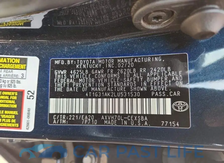 4T1G31AK2LU531530# 13