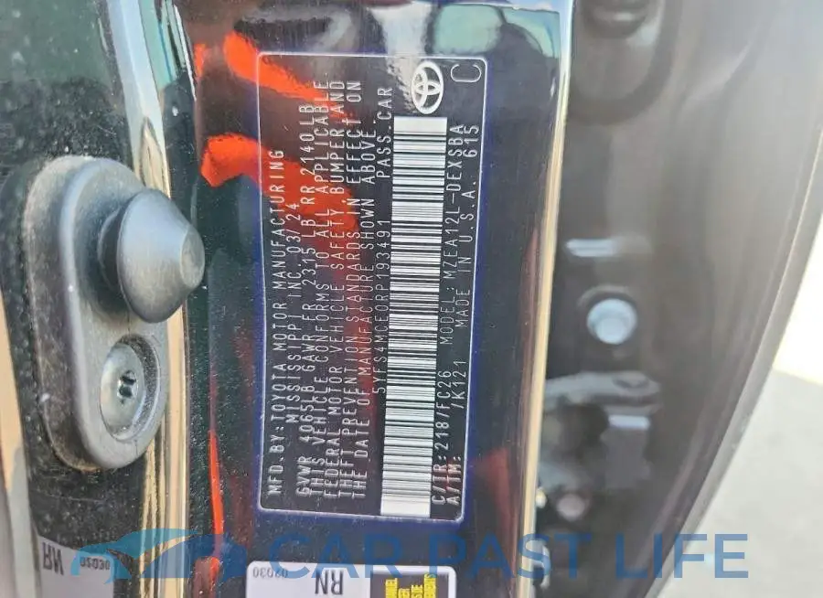 5YFS4MCE0RP193491# 12