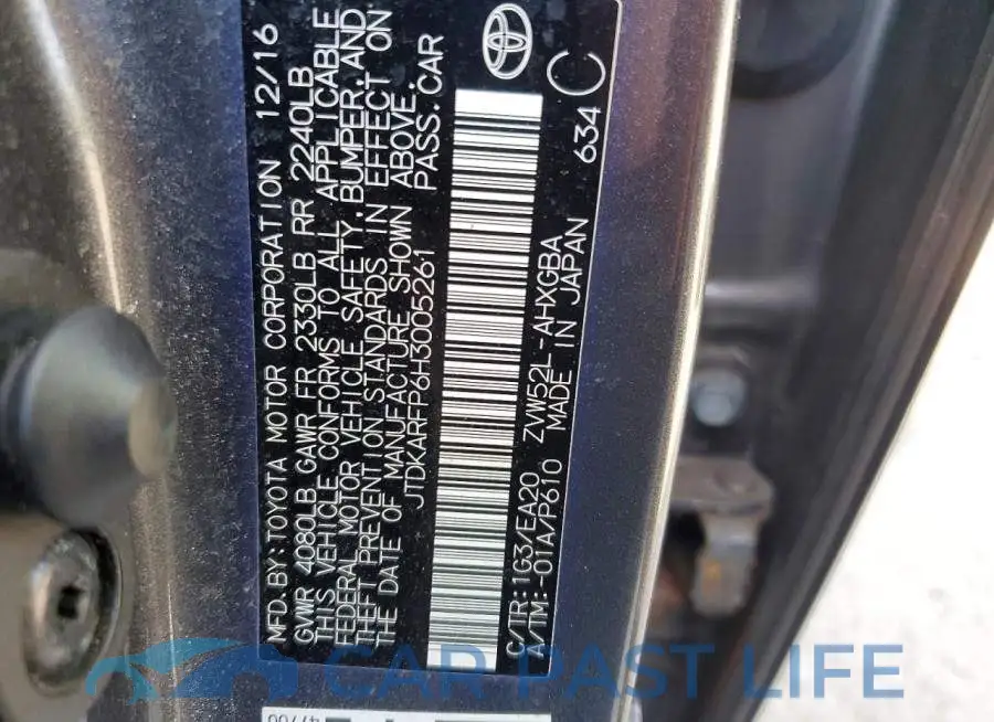 JTDKARFP6H3005261# 12