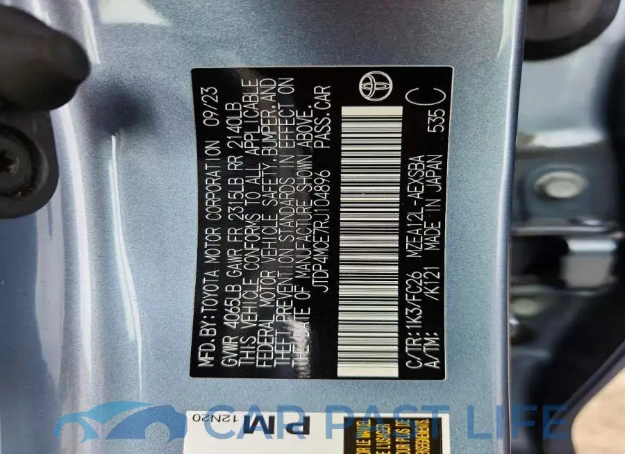 JTDP4MCE7RJ104896# 13