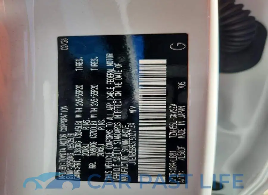 JTEVB5BR3T5037149# 13