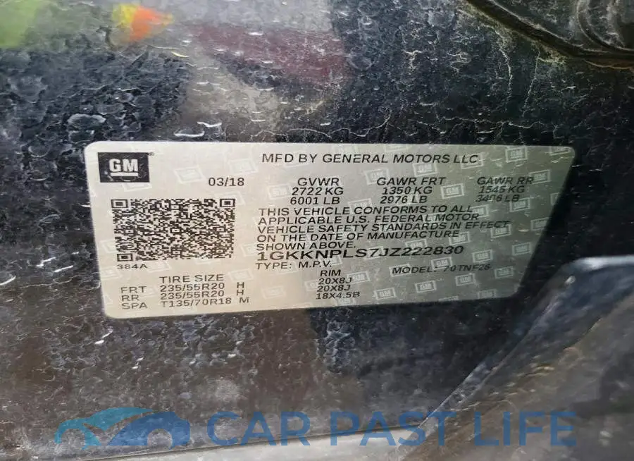 1GKKNPLS7JZ222830# 13
