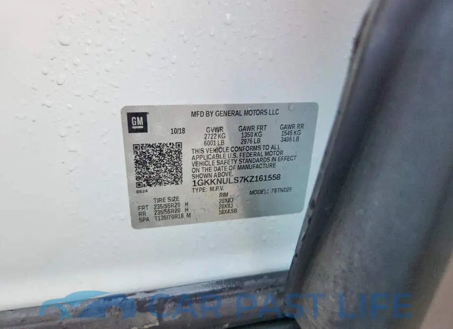 1GKKNULS7KZ161558# 13