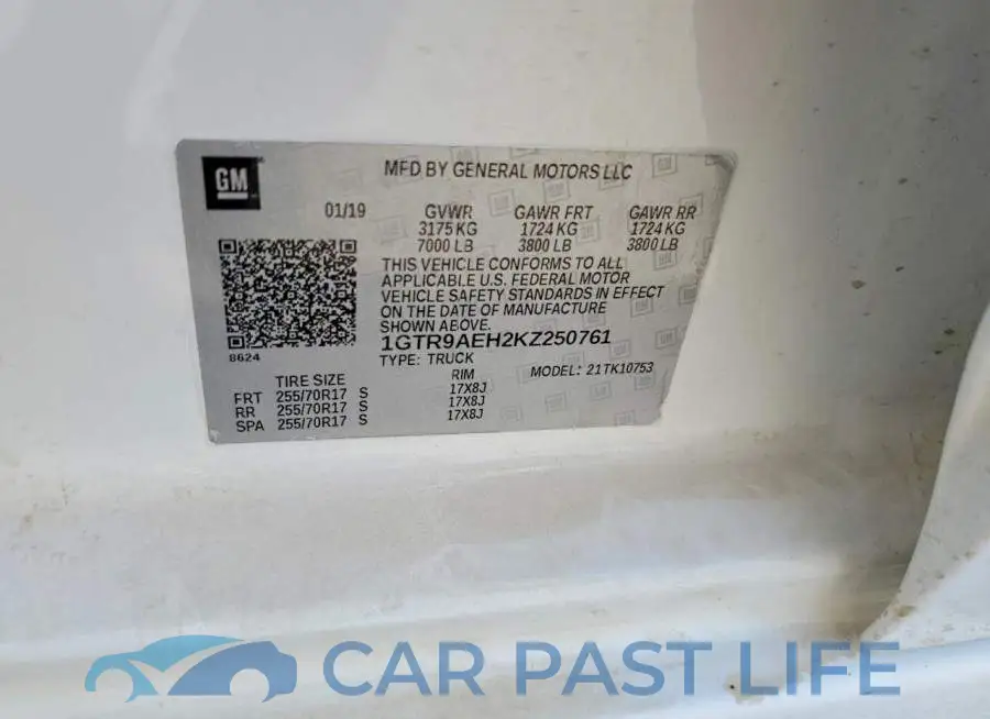 1GTR9AEH2KZ250761# 13