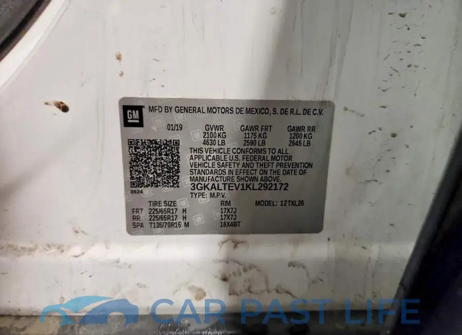 3GKALTEV1KL292172# 13