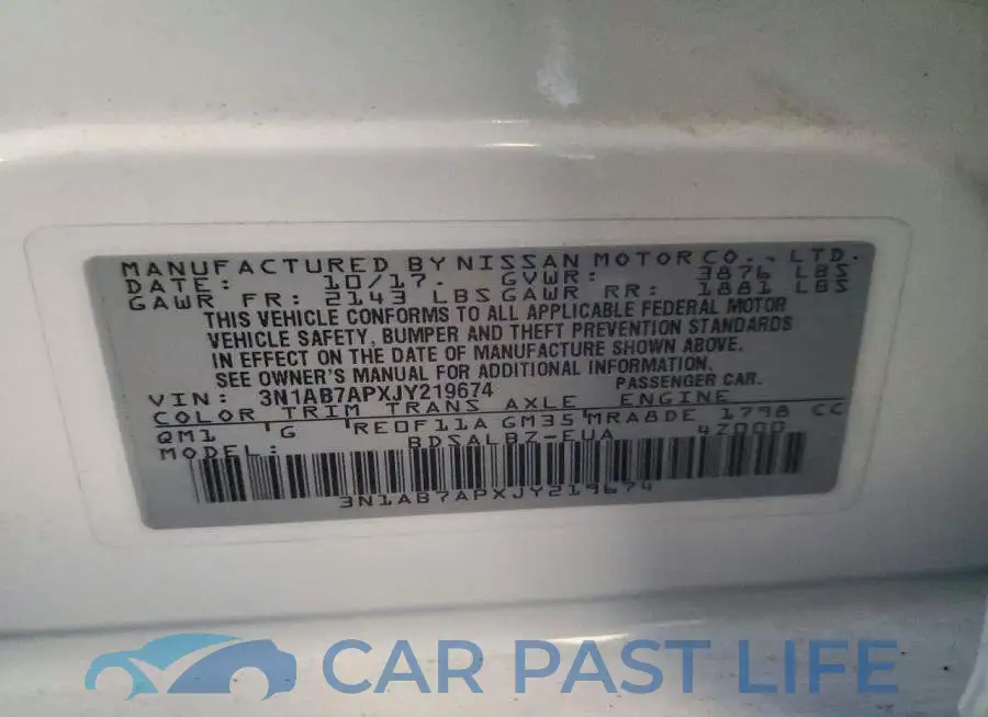 3N1AB7APXJY219674# 12
