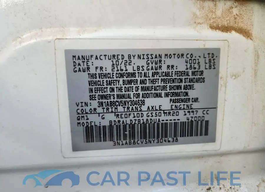 3N1AB8CV5NY304638# 12